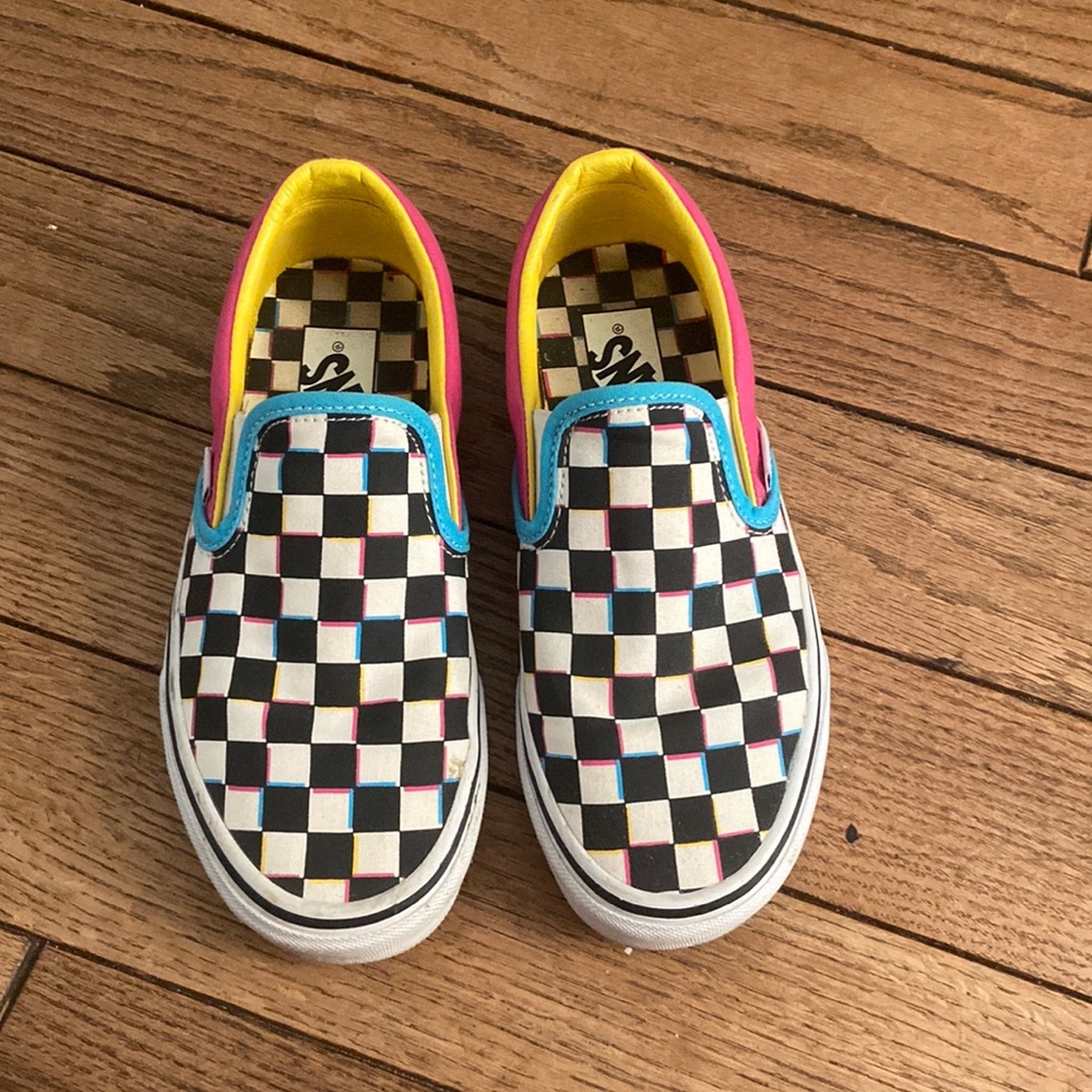 Checkered Slip On Vans